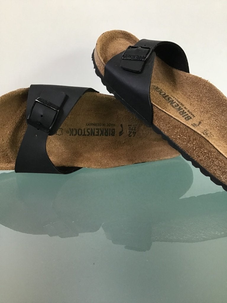Birkenstock 42 | Madrid zwart | Gratis verzenden, Slippers, Verzenden, Zwart, Zo goed als nieuw