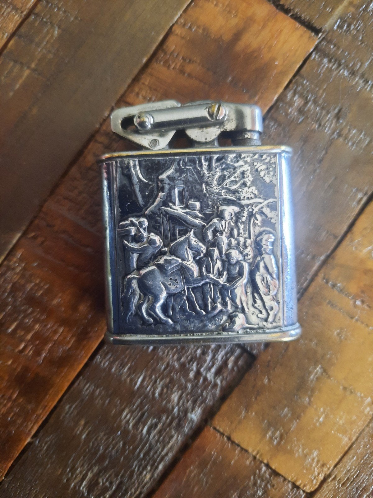 Vintage Aansteker D.R.P. Germany Brevet-Brücke met reliëf, Antiek en Kunst, Ophalen of Verzenden