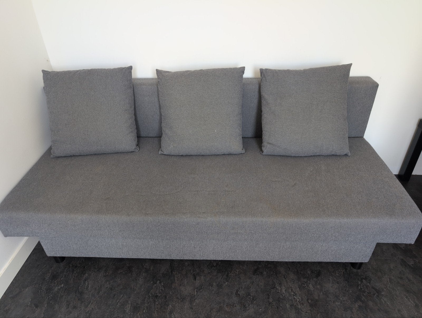 IKEA grijze slaapbank / bank, Ophalen, Gebruikt, Driepersoons, 75 tot 100 cm