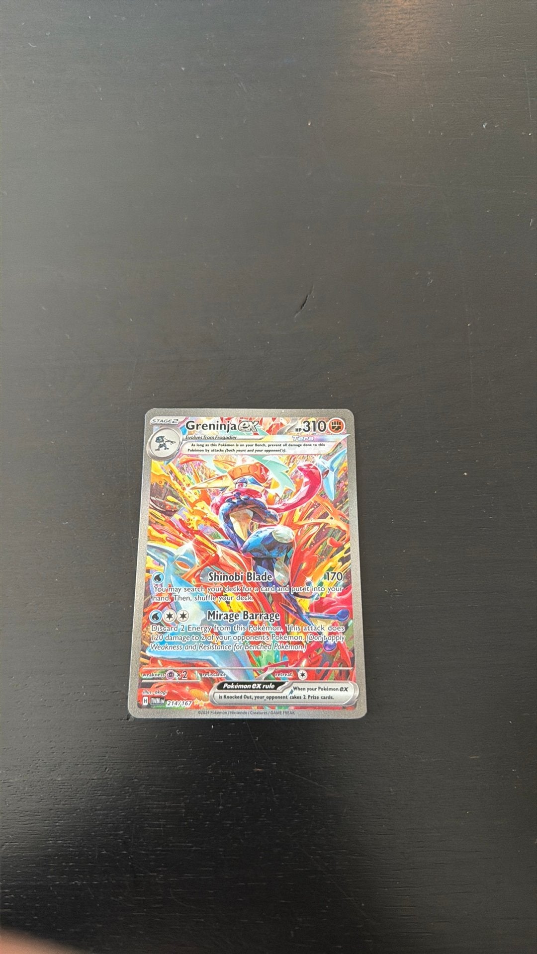 Pokémon kaart greninja ex, Ophalen, Zo goed als nieuw