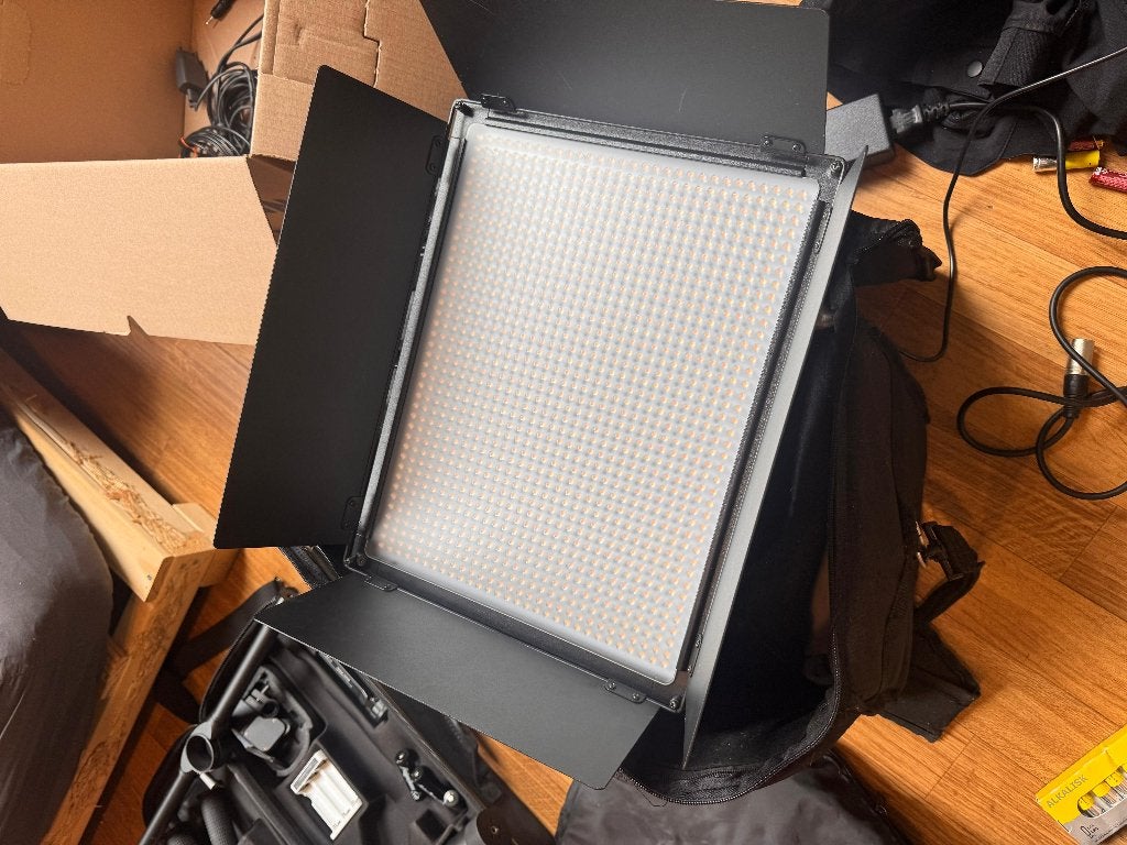 Studio lampen lichtset video Bresser SH1200a bi-color, Ophalen of Verzenden, Gebruikt, Lamp of Flitsset
