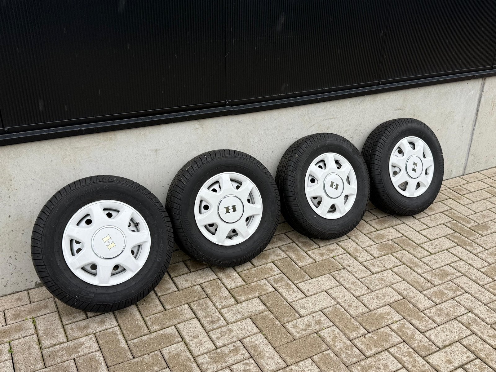 Hobby caravan velgen met banden 13 inch, Gebruikt, 13 inch, Banden en Velgen, 165 mm