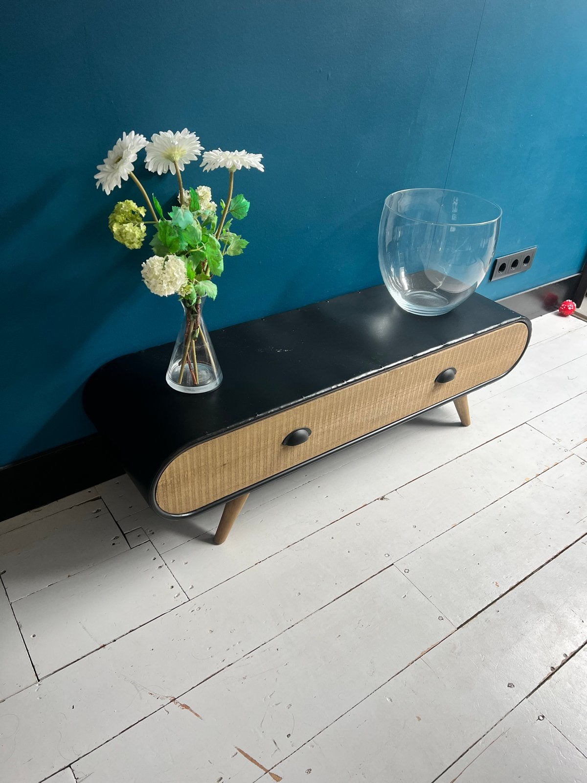 Vintage TV-meubel / Dressoir met lades - 120x36x36 cm, Ophalen of Verzenden