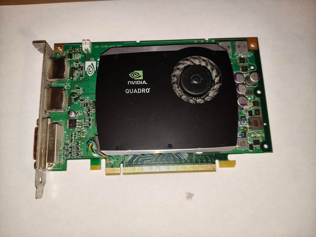 Nvidia QuadroFX580 videokaart, Computers en Software, Videokaarten, Gebruikt, PCI-Express 2, GDDR3, DVI