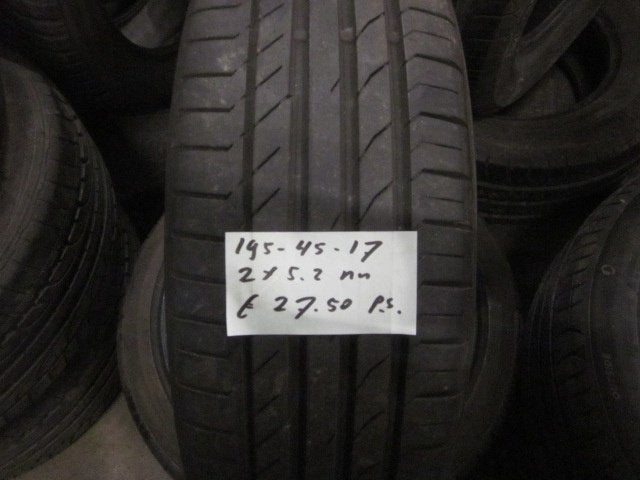 195 45 17 Continental ContiSportContact 5 zomerbanden, Gebruikt, Verzenden, 17 inch, Band(en)