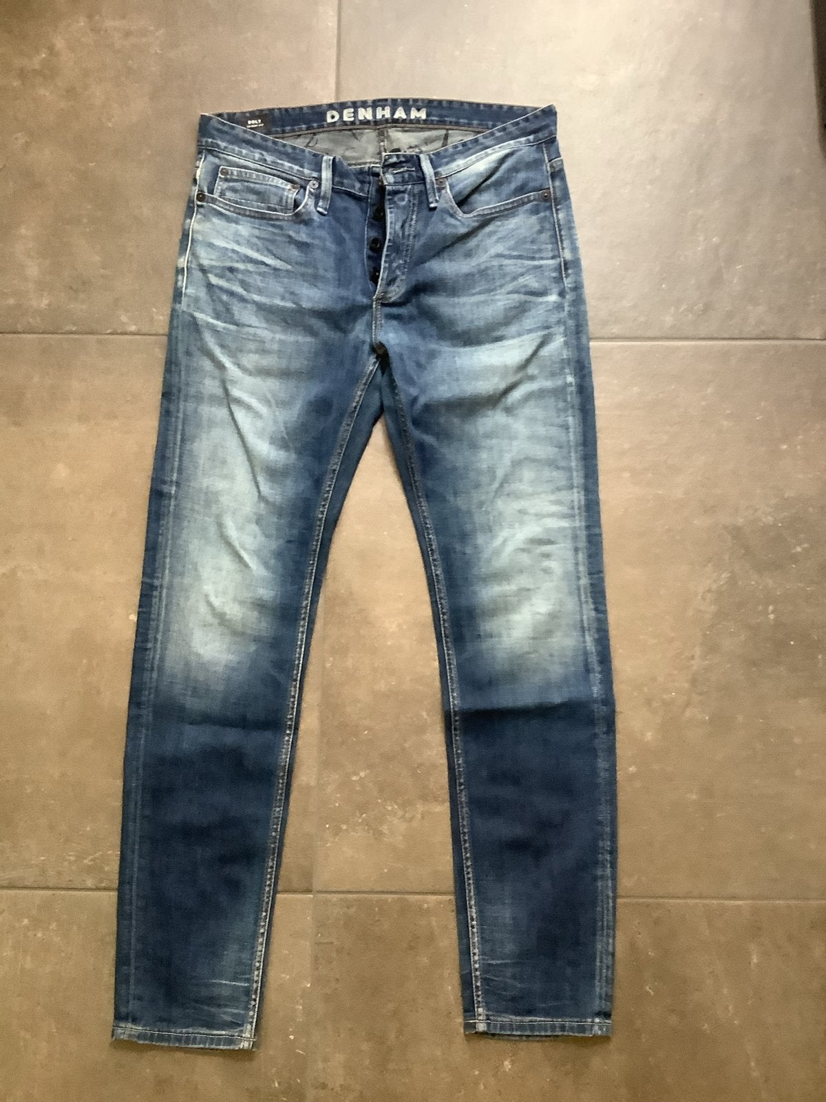 Denham Bolt Slim Fit Jeans Maat 31/30, Ophalen of Verzenden, Zo goed als nieuw, Blauw, W32 (confectie 46) of kleiner