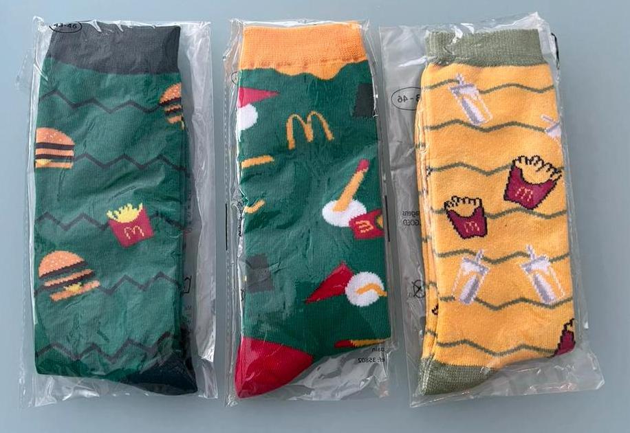 3 paar MacDonalds kerstsokken mt 43-46 in verpakking, Kleding | Heren, Ophalen of Verzenden, Nieuw, Maat 43 t/m 46, Overige kleuren