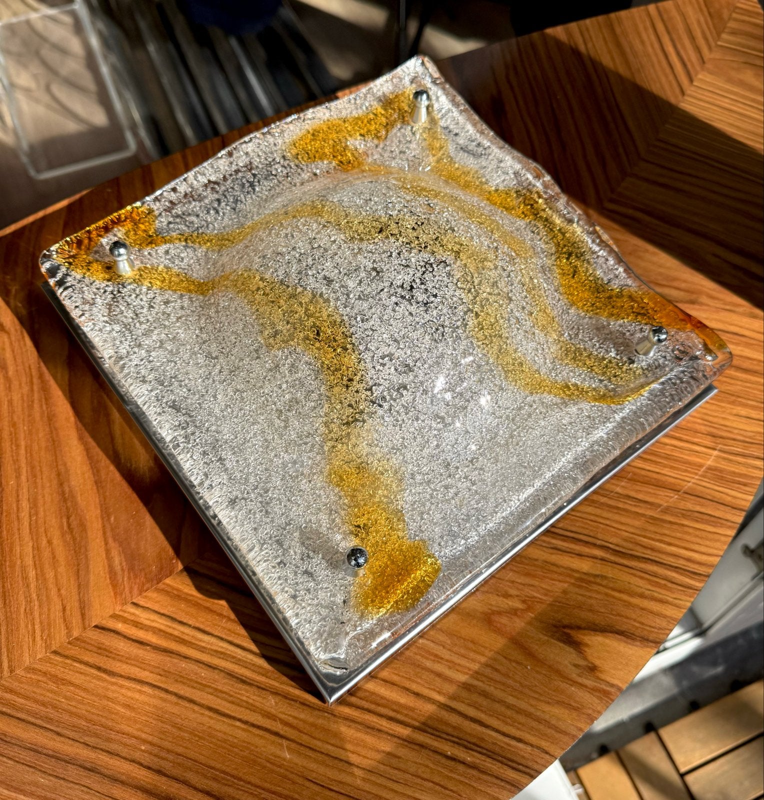 Grote Murano Glas Wandlamp - Mazzega Stijl Jaren '60/'70, Ophalen of Verzenden