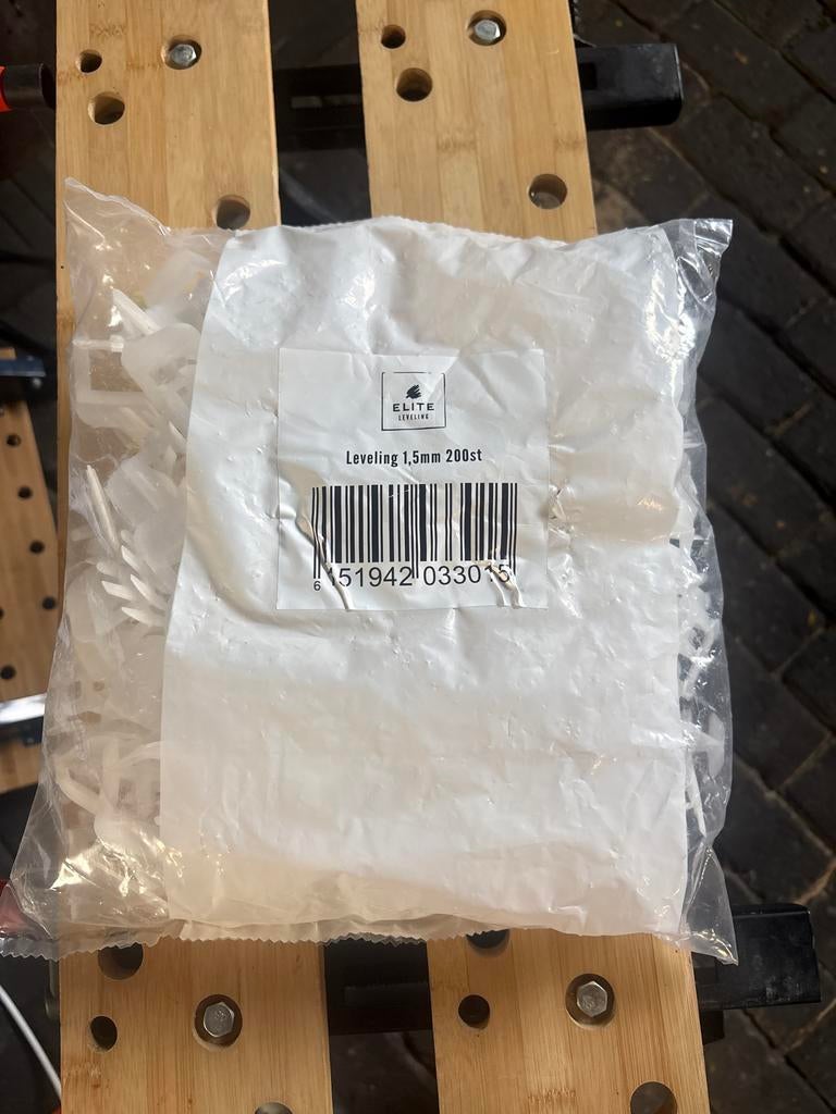 Elite Leveling Tegel Leveling Systeem 1,5mm 200 stuks, Ophalen of Verzenden, Zo goed als nieuw