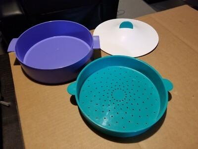 Tupperware Microstomer - Magnetron Stomer, Huis en Inrichting, Keuken | Tupperware, Ophalen of Verzenden, Zo goed als nieuw, Blauw
