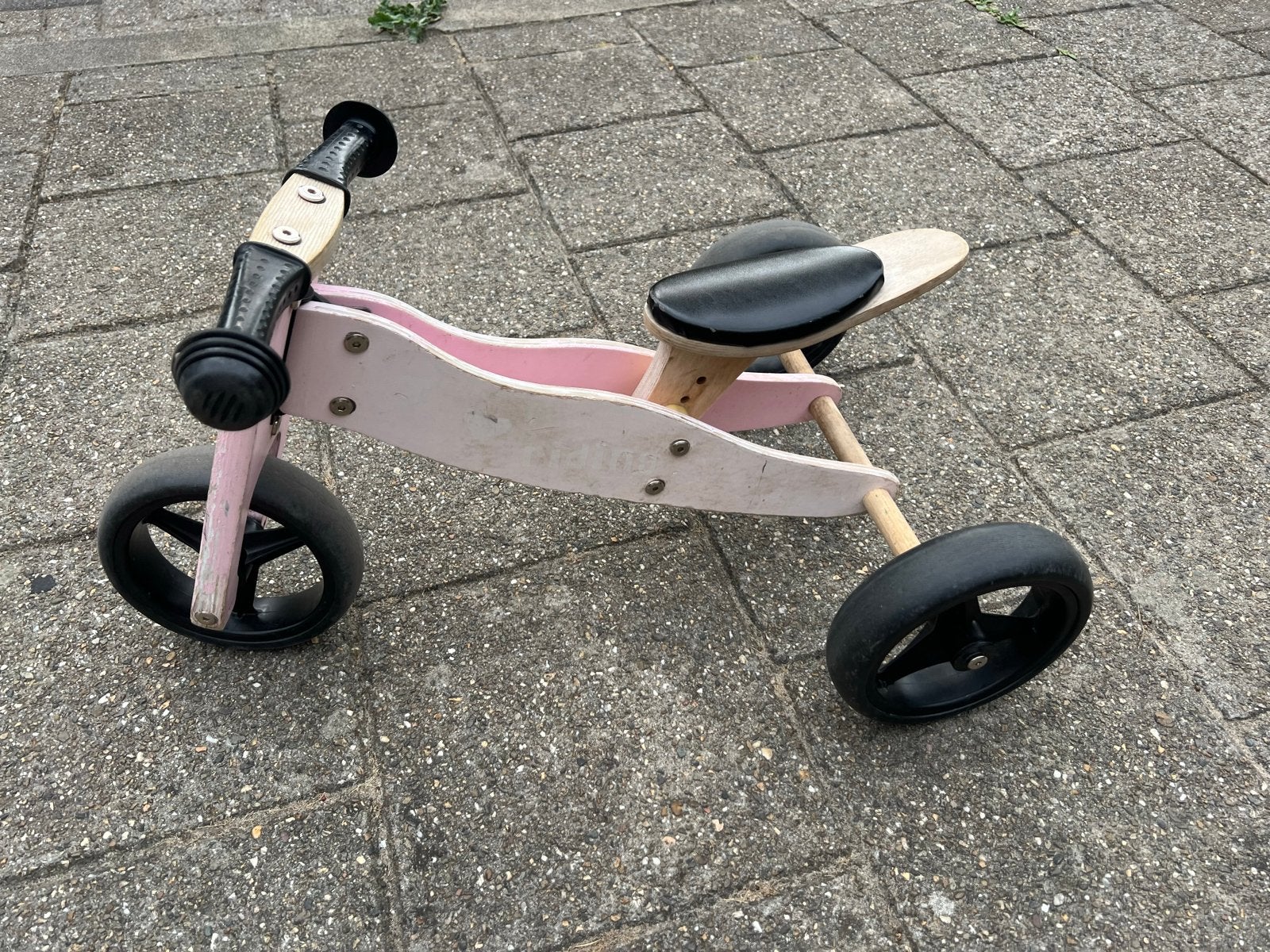 Roze houten loopfiets 2Cycle, Ophalen of Verzenden, Gebruikt, Loopfiets