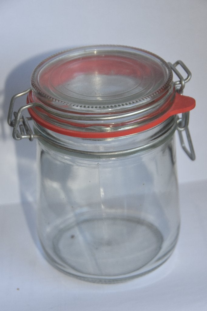 Nieuwe glazen beugelpot weckpot, Huis en Inrichting, Keuken | Potten en Pannen, Verzenden, Nieuw, Glas, Pot, Bus of Blik