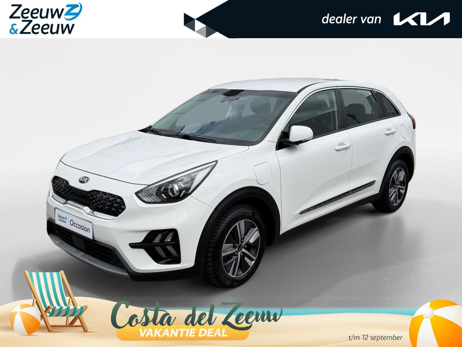 Kia Niro 1.6 GDi PHEV Edition | AUTOMAAT | TREKHAAK | CAMERA, Auto's, Kia, 12 maanden, Gebruikt, Leder en Stof, Wit