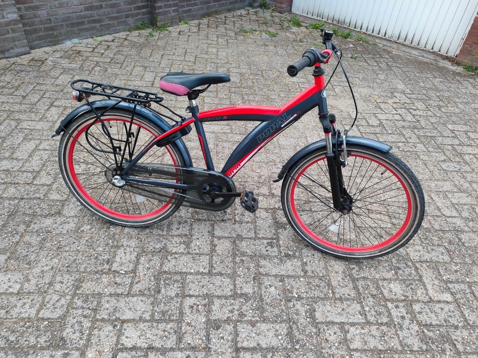 jongens fiets popal nexe met 3 speed, Fietsen en Brommers, Ophalen, Terugtraprem, 24 inch, Versnellingen