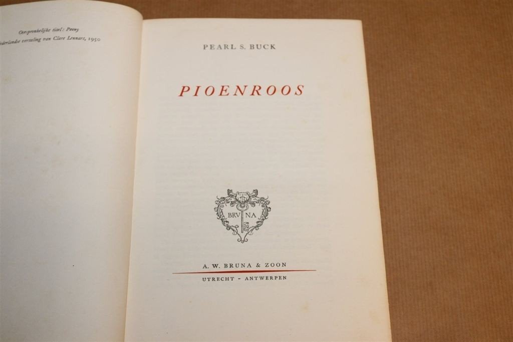 Pioenroos — Pearl S. Buck, Roman over China 1950, Ophalen of Verzenden, Gelezen