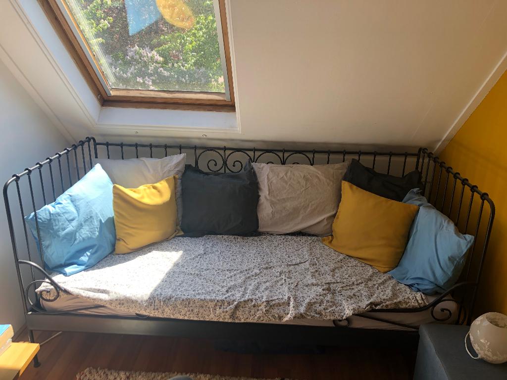 Eenpersoons bed, Ophalen, Gebruikt, 90 cm, Eenpersoons