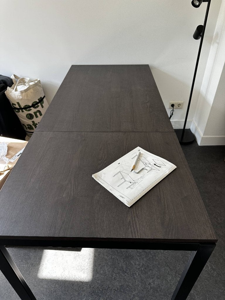 VANGSTA eettafel met 4 SIGTRYGG stoelen - donkerbruin/zwart, Ophalen, Overige materialen, 50 tot 100 cm, 100 tot 150 cm