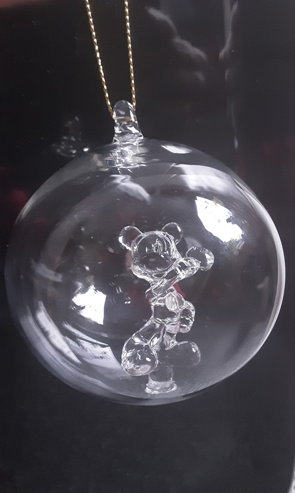 Disney Mickey Mouse Glazen Kerstbal -  nieuw kerst decoratie, Verzamelen, Ophalen, Mickey Mouse, Nieuw, Beeldje of Figuurtje