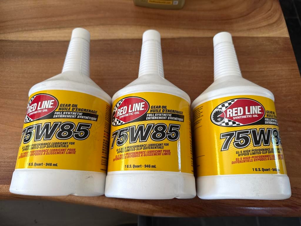 3 Flessen Red Line 75W85 GL-5 Synt. Versnellingsbakolie, Ophalen of Verzenden, Nieuw