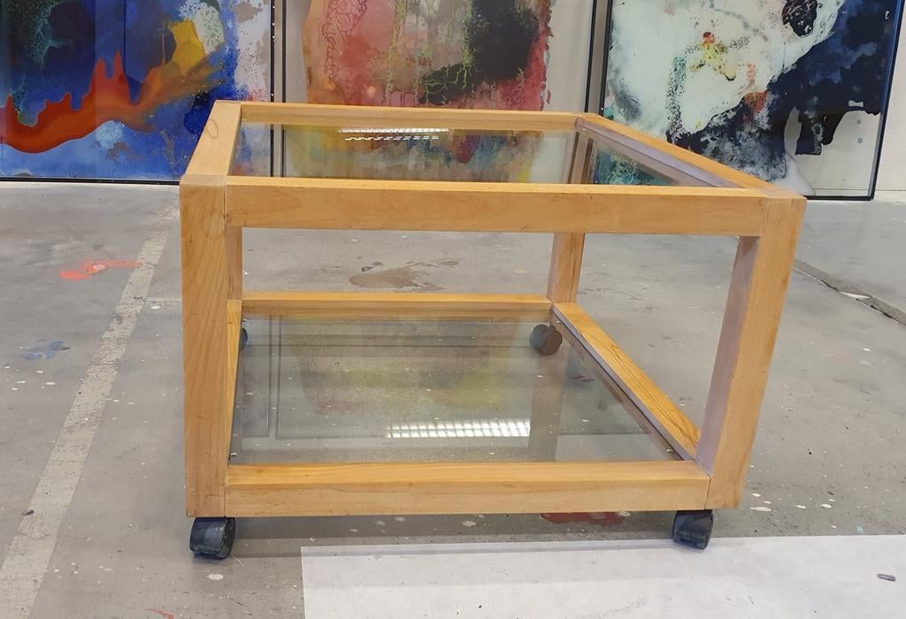 Haslev Salontafel - Scandinavisch Design & Japandi Stijl, Huis en Inrichting, Gebruikt, 50 tot 100 cm, Glas, Scandinavisch, Japandi, Minimalistisch