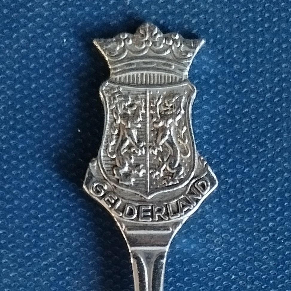 verzilverd lepeltje provincie Gelderland (Gero 90), Ophalen of Verzenden