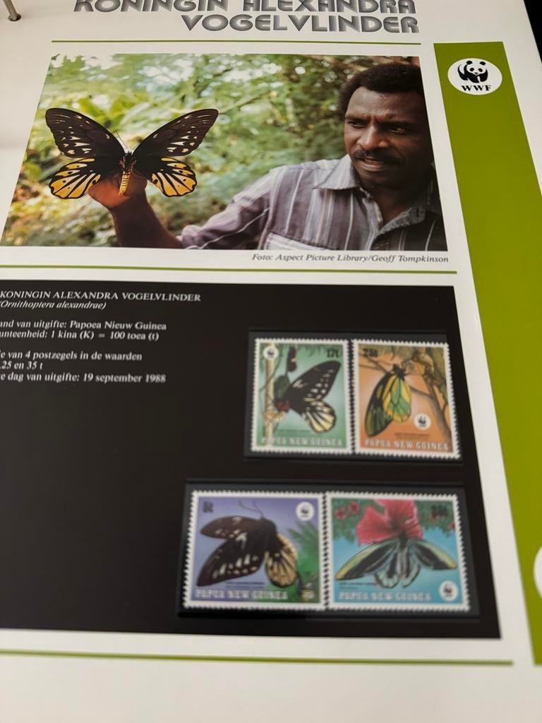 WWF Postzegelcollectie: Vlinders, Dieren, Zeedieren, Verzenden, Onbeschreven, Rest van de wereld