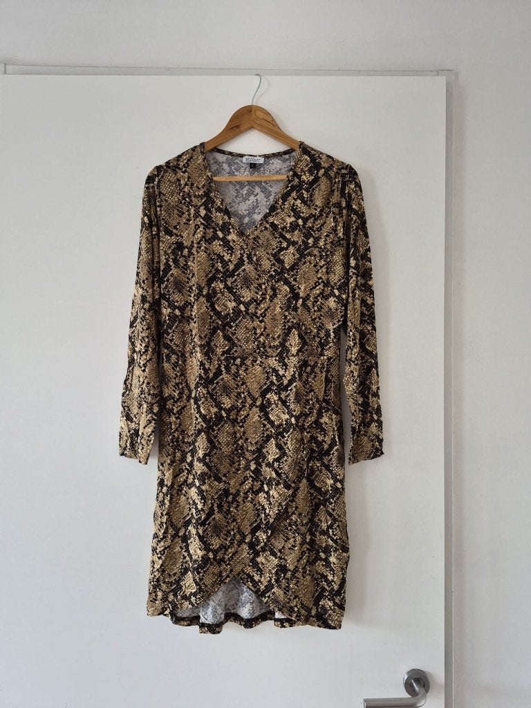 Jurk True Spirit maat L dames - zwart / bruin, Bruin, Maat 42/44 (L), Ophalen of Verzenden, Boven de knie