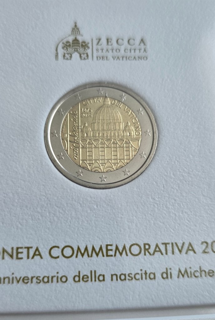 2 euro Vaticaan 2025 MICHELANGELO, Ophalen of Verzenden, Vaticaanstad, 2 euro, Losse munt