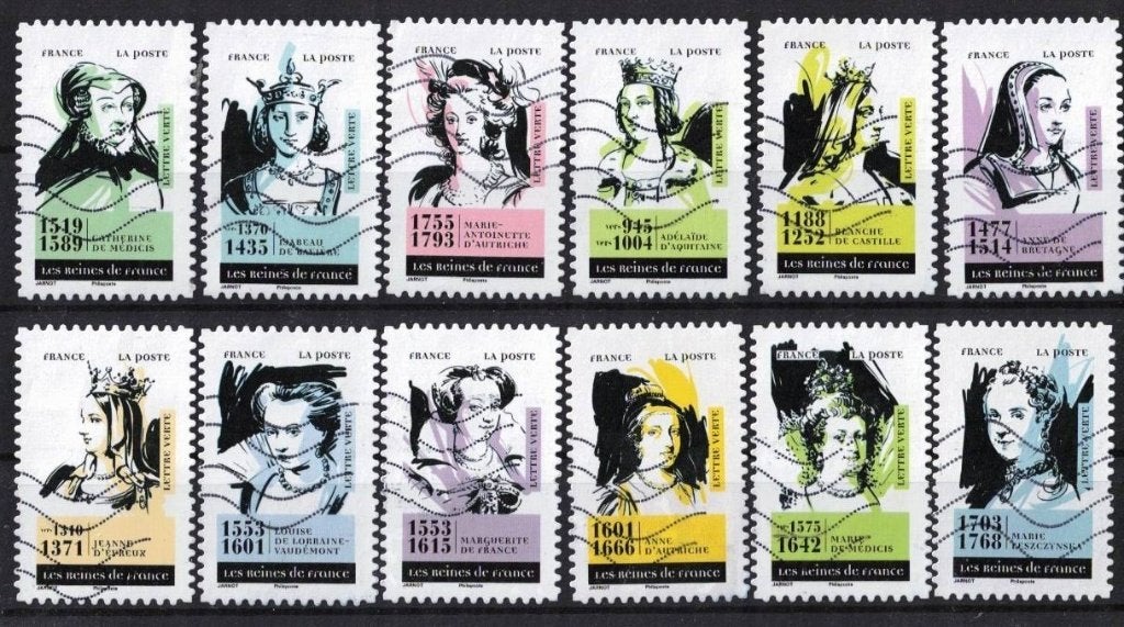 Frankrijk, serie "koninginnen" 2026-7, Verzenden, Gestempeld