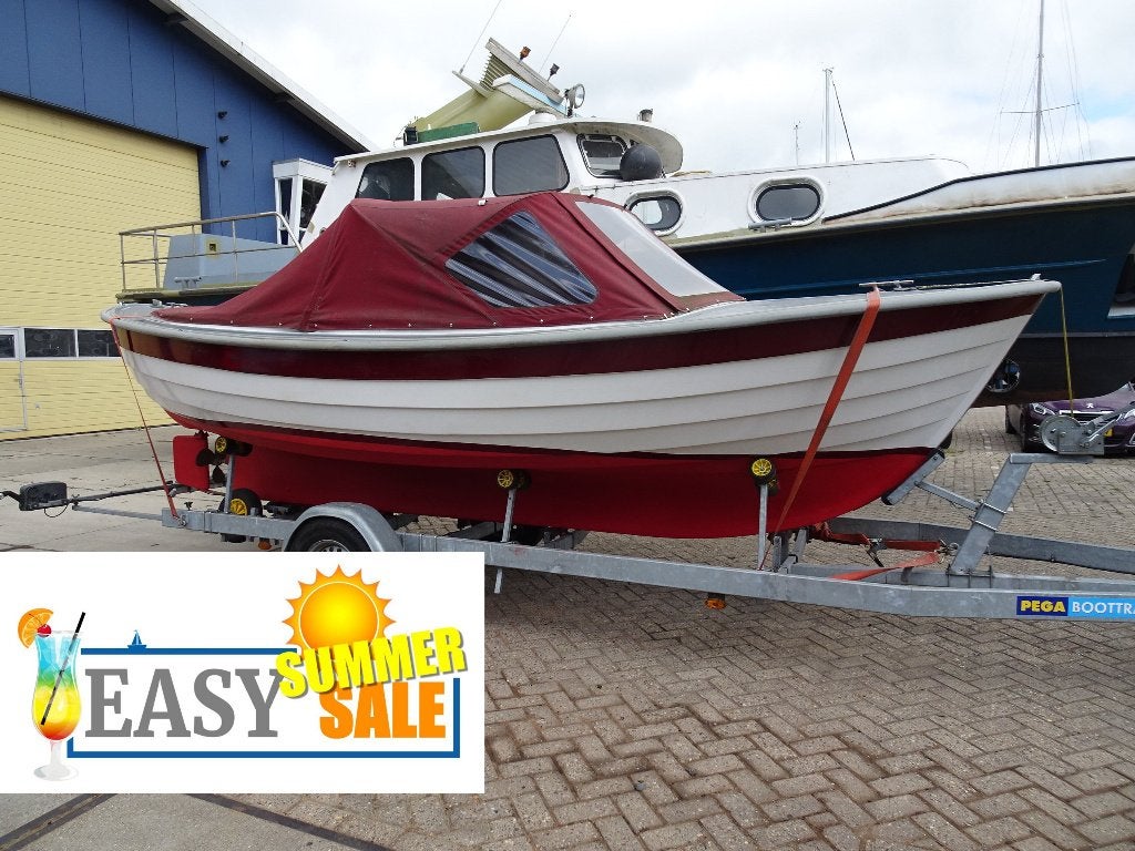 Saga 20-E Sloep, elektrisch!, Watersport en Boten, Sloepen, Gebruikt, Reddingssloep, Afdekzeil, Anker, Bilgepomp, Buiskap, Elektrische start