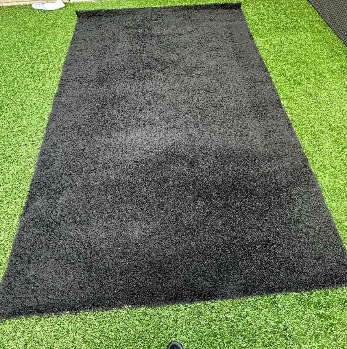 Hoogpolig vloerkleed shaggy(300x200), Ophalen, Zwart, Shaggy Trend, Zo goed als nieuw