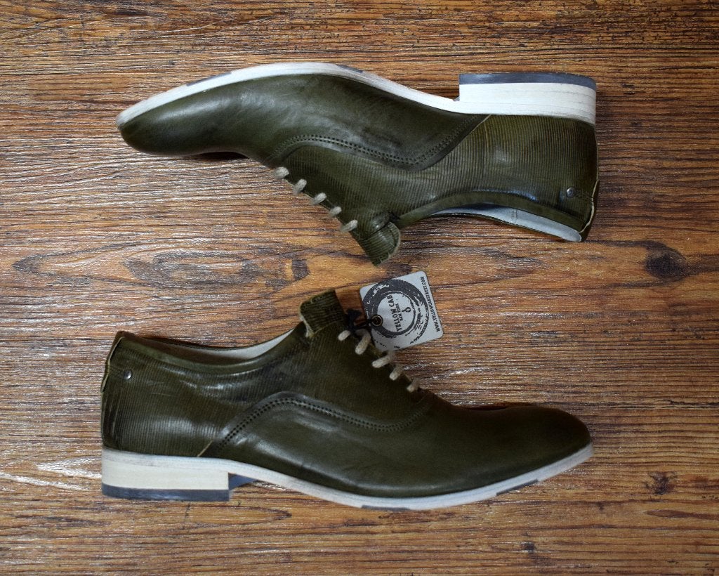 YELLOW CAB - leren herenschoen Blend green - maat 43, Kleding | Heren, Overige kleuren, Nieuw, Ophalen of Verzenden, Yellow Cab