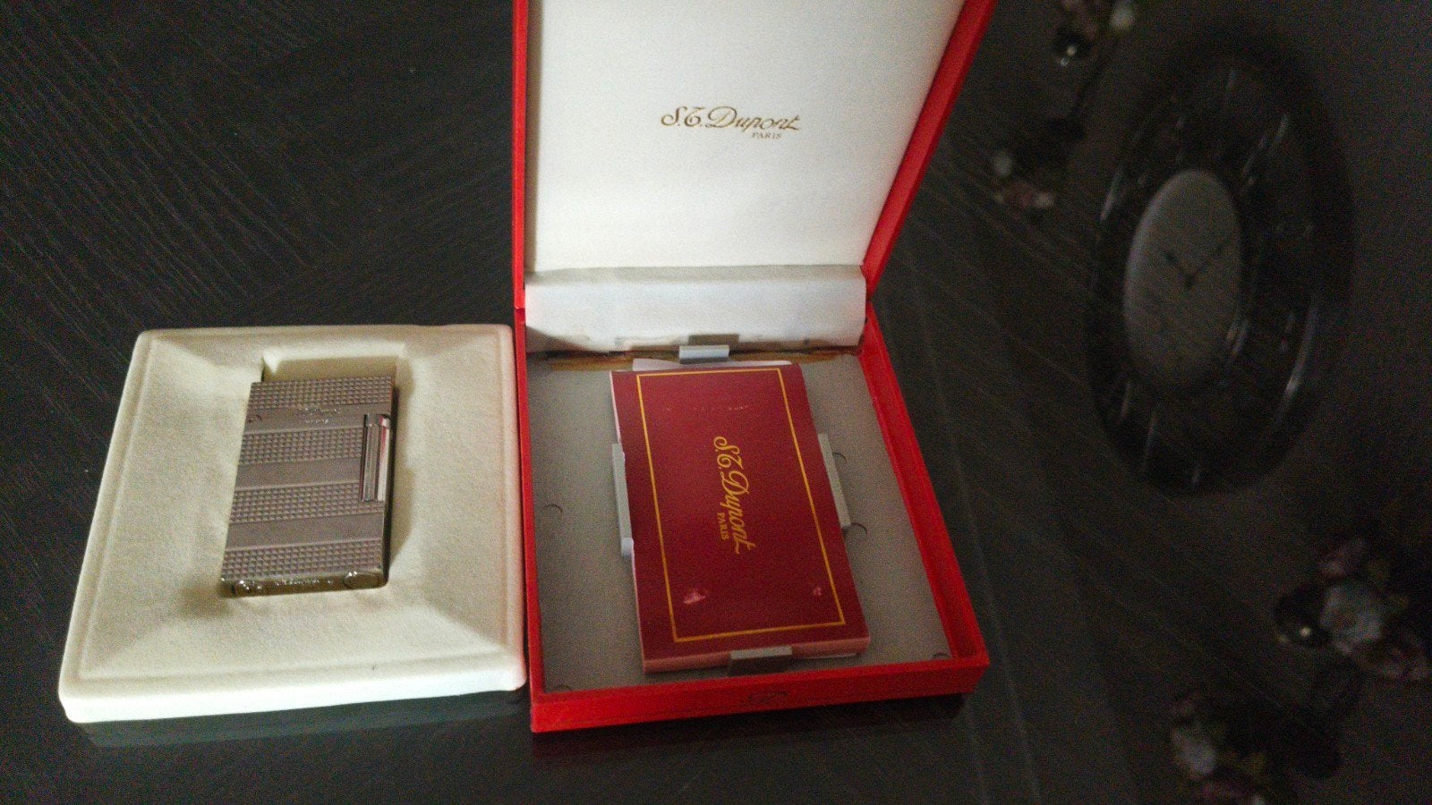 S.T. Dupont Aansteker - , met originele doos, Verzamelen, Ophalen of Verzenden, Zo goed als nieuw, Aansteker