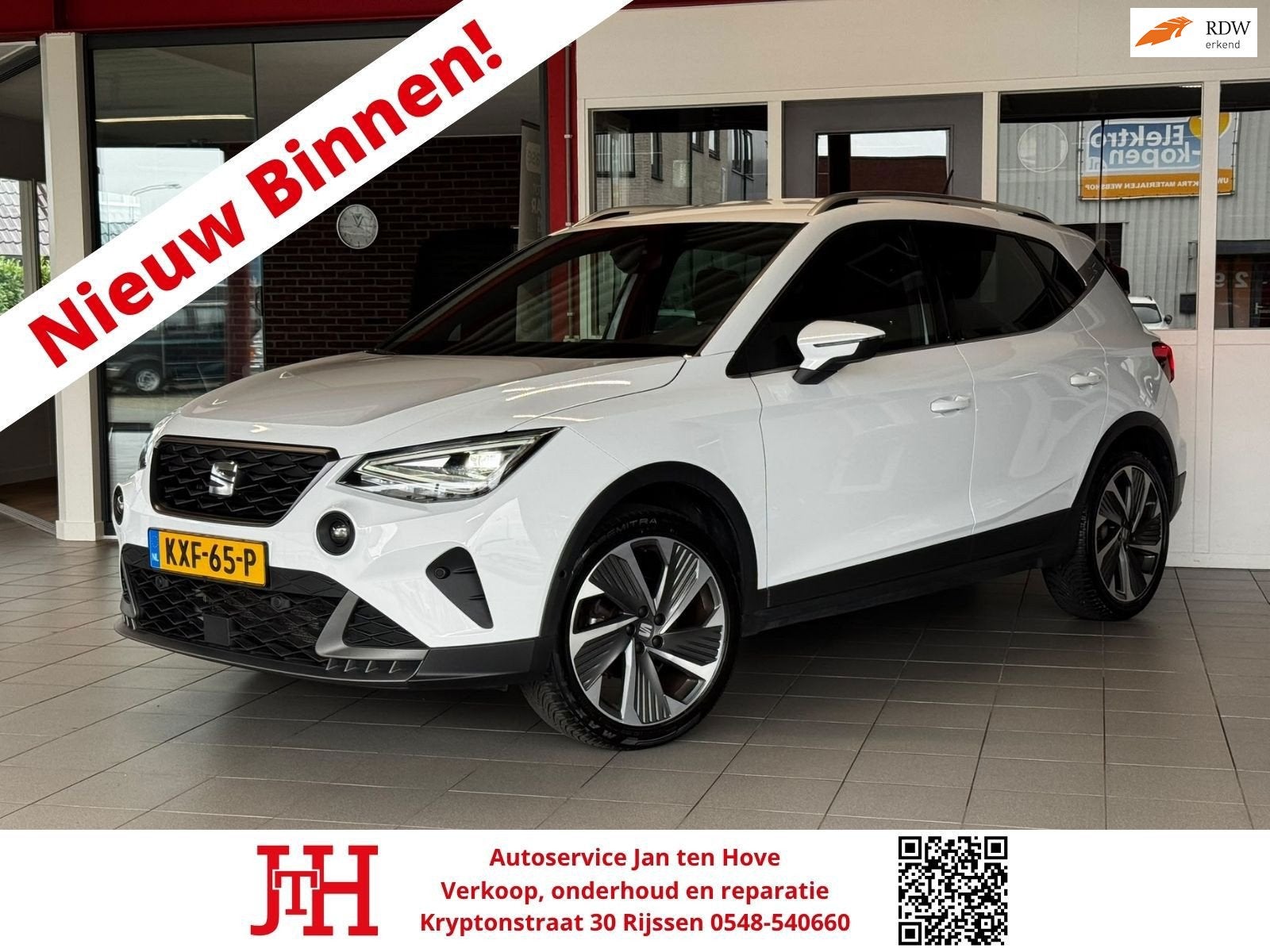 Seat ARONA 1.0 EcoTSI FR Anniversary*Camera*LED*18''*Keyless, Stof, Gebruikt, Wit, Bedrijf