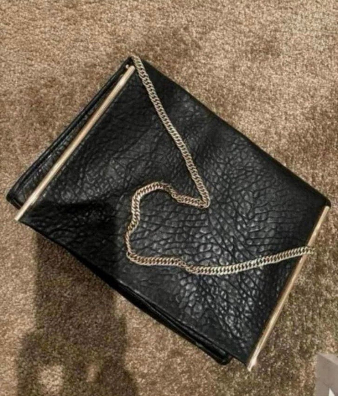 Zara tas zwart met goudkleurige details, Ophalen of Verzenden, Gebruikt, Zwart, Avondtasje