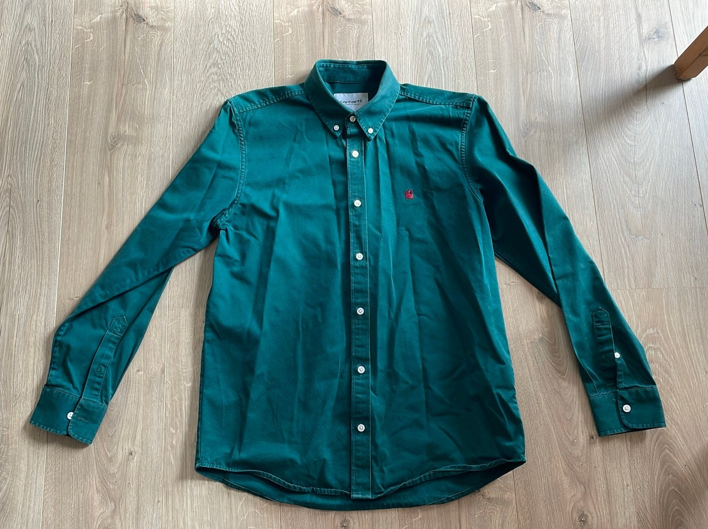 Carhartt overhemd maat M, Kleding | Heren, Overhemden, Ophalen of Verzenden, Gedragen, Groen