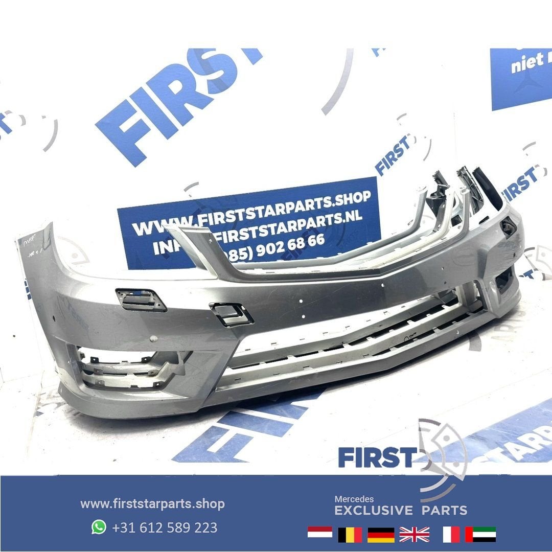 W204 BUMPER Facelift AMG voorbumper A2048807847 PDC zwart wi, Gebruikt, -, Voor, Ophalen of Verzenden
