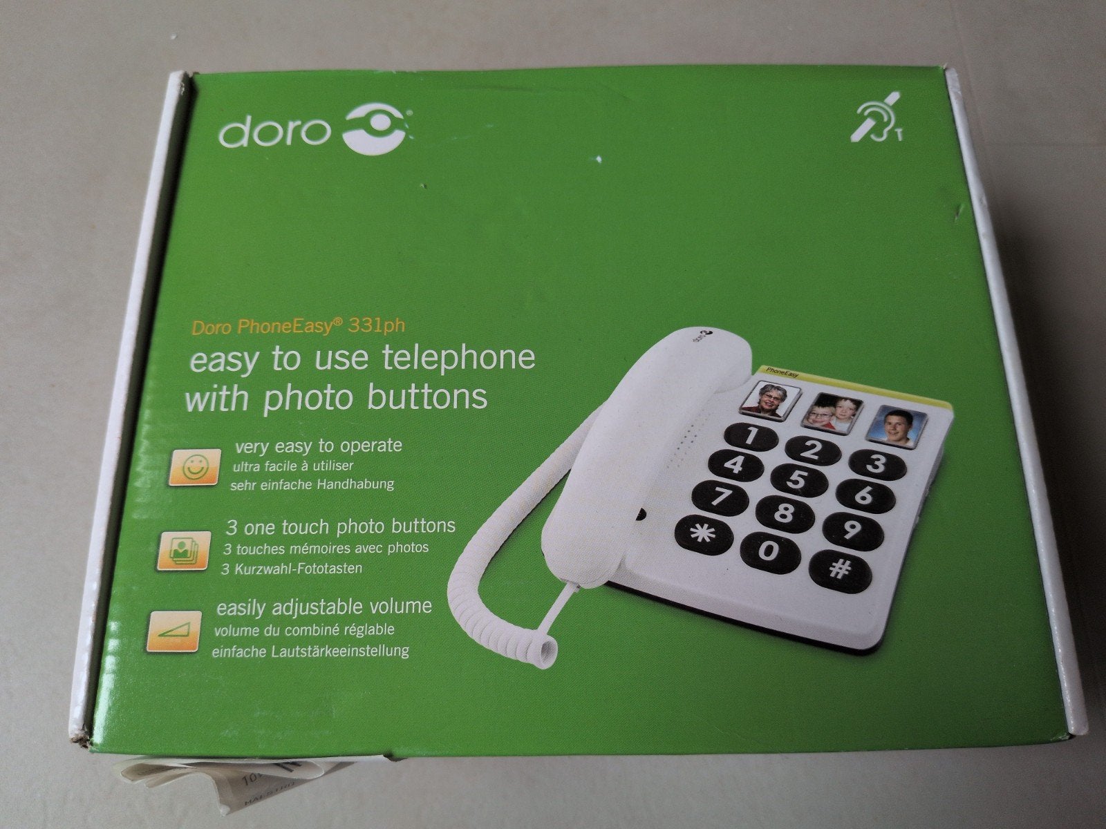 Doro PhoneEasy 331ph - Eenvoudige telefoon met fotoknoppen, Ophalen of Verzenden, Nieuw, 1 handset