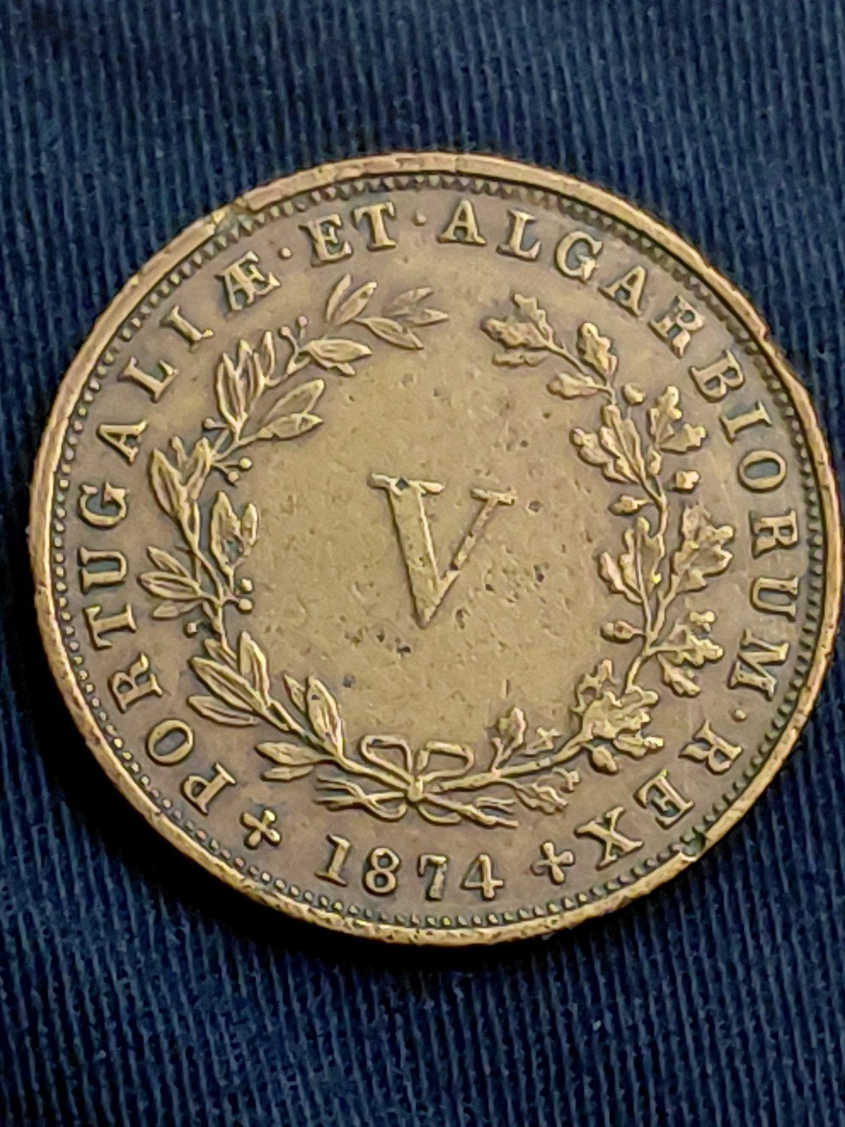Portugal 5 Réis 1874 Luíz I, Verzenden, Overige landen, Losse munt