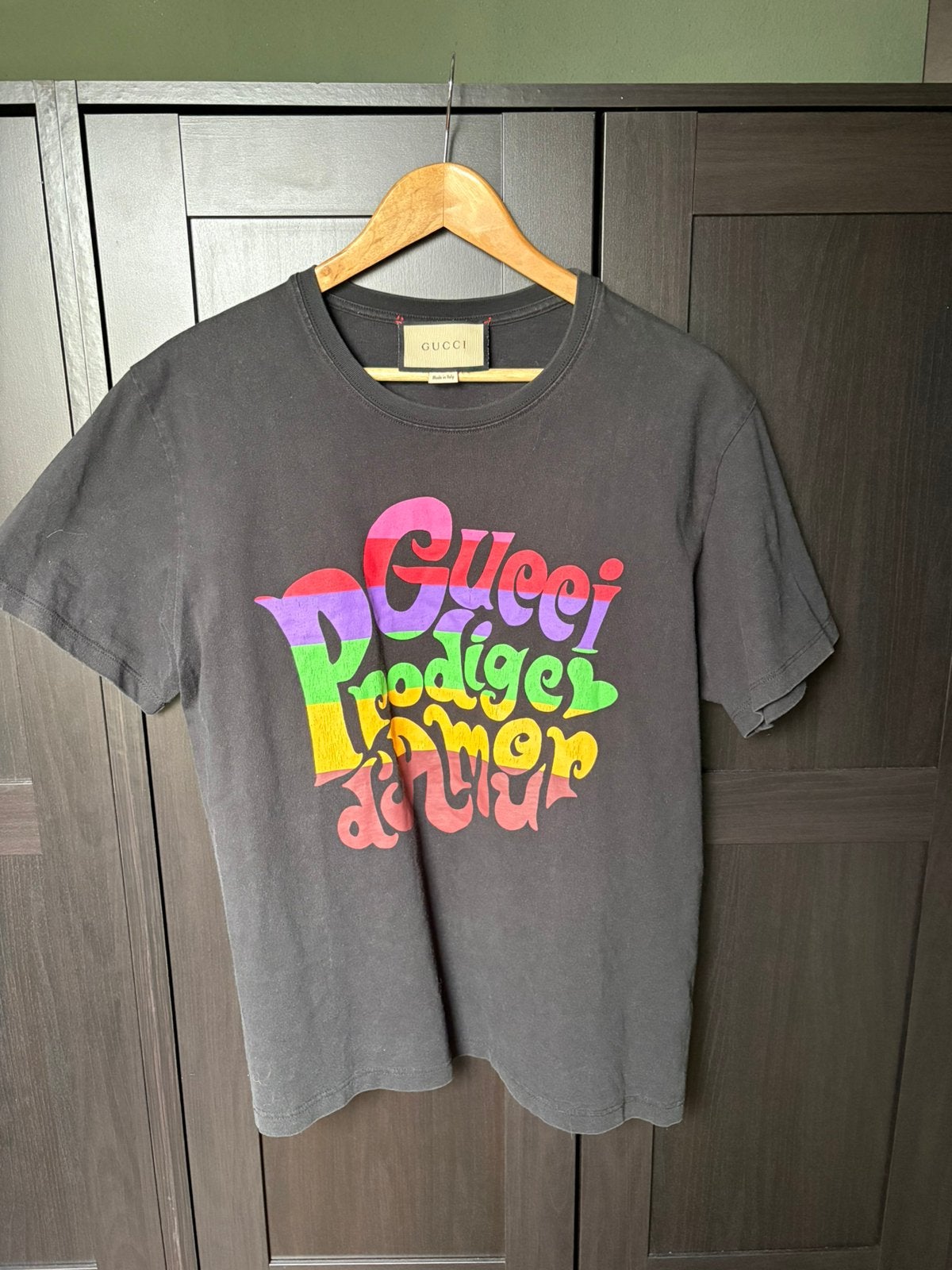 Gucci shirt maat M, Ophalen of Verzenden, Zo goed als nieuw, Maat 48/50 (M), Zwart