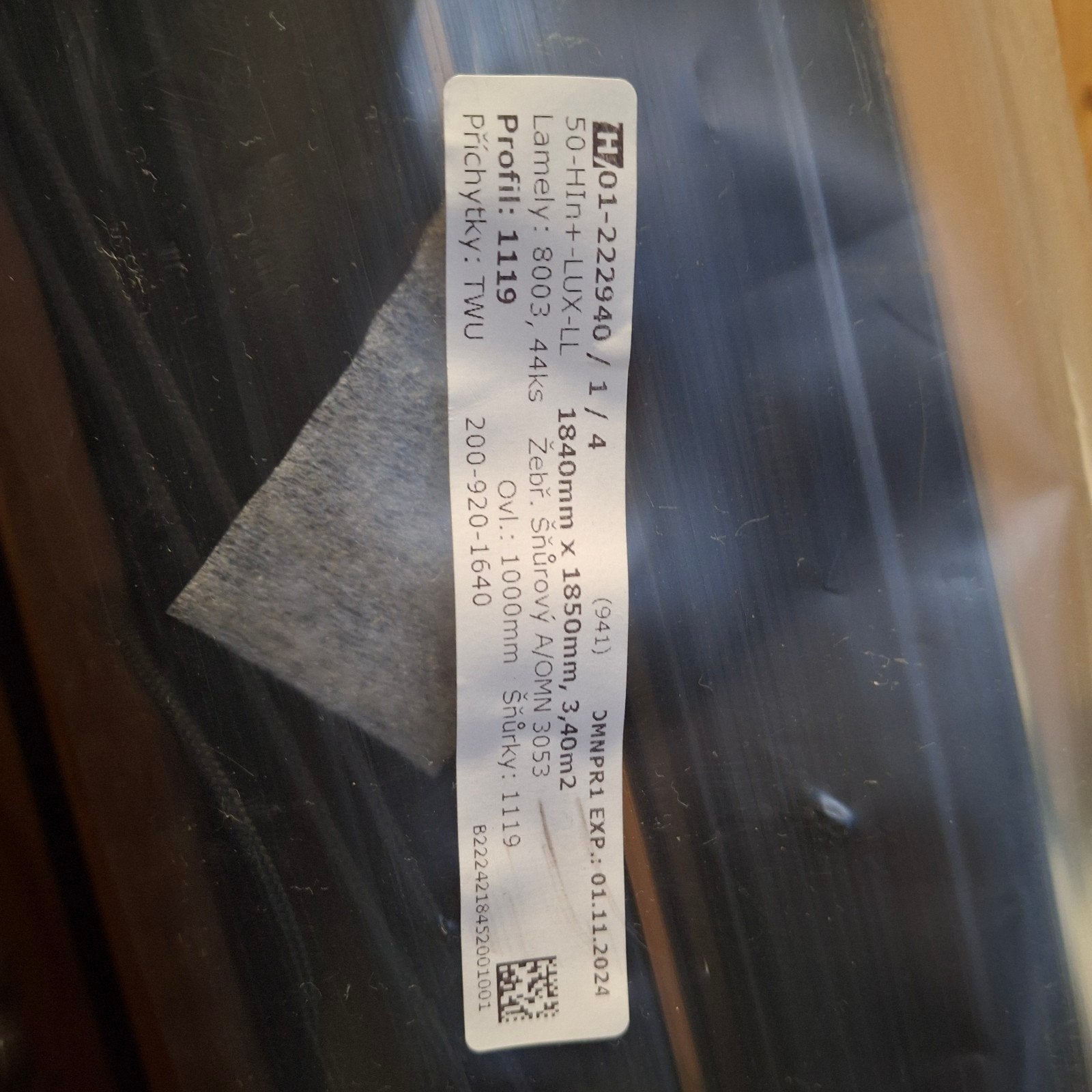 Nieuwe zwarte luxaflex, Ophalen, Zwart, 184 cm, Nieuw