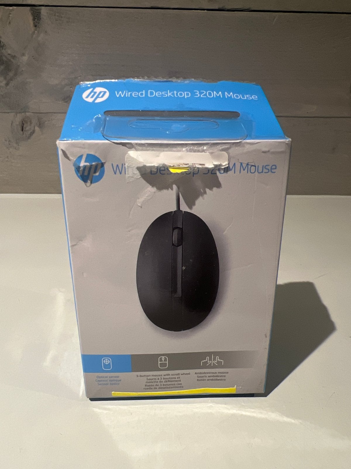 HP Wired Desktop 320M Muis - Nieuw in doos, Computers en Software, Muis, N, N, Linkshandig