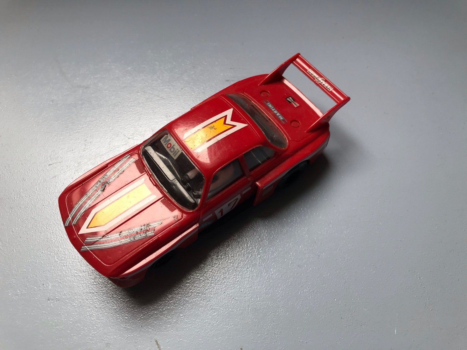 Vintage Scalextric BMW 3.0 CSL Raceauto Rood, Ophalen of Verzenden, Gebruikt