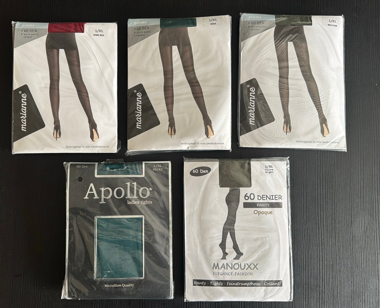 * 60 den * L/XL panty’s * Marianne * Manouxx * Apollo, Maat 48/52 (XL), Overige kleuren, Nieuw, Ophalen of Verzenden