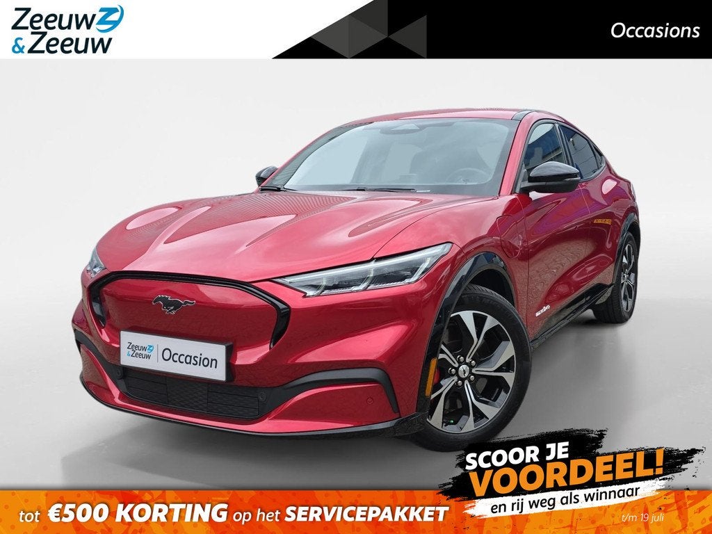 Ford Mustang Mach-E AWD 75 kWh | Dealer onderhouden! | Achte, Auto's, 12 maanden, Gebruikt, 750 kg, Origineel Nederlands