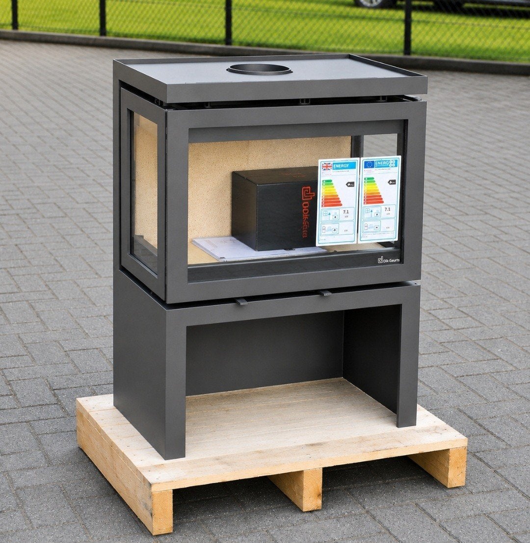 Houtkachel Dik Geurts Vidar triple medium nieuw  €3295,-, Ophalen, Vrijstaand, Hout, Nieuw
