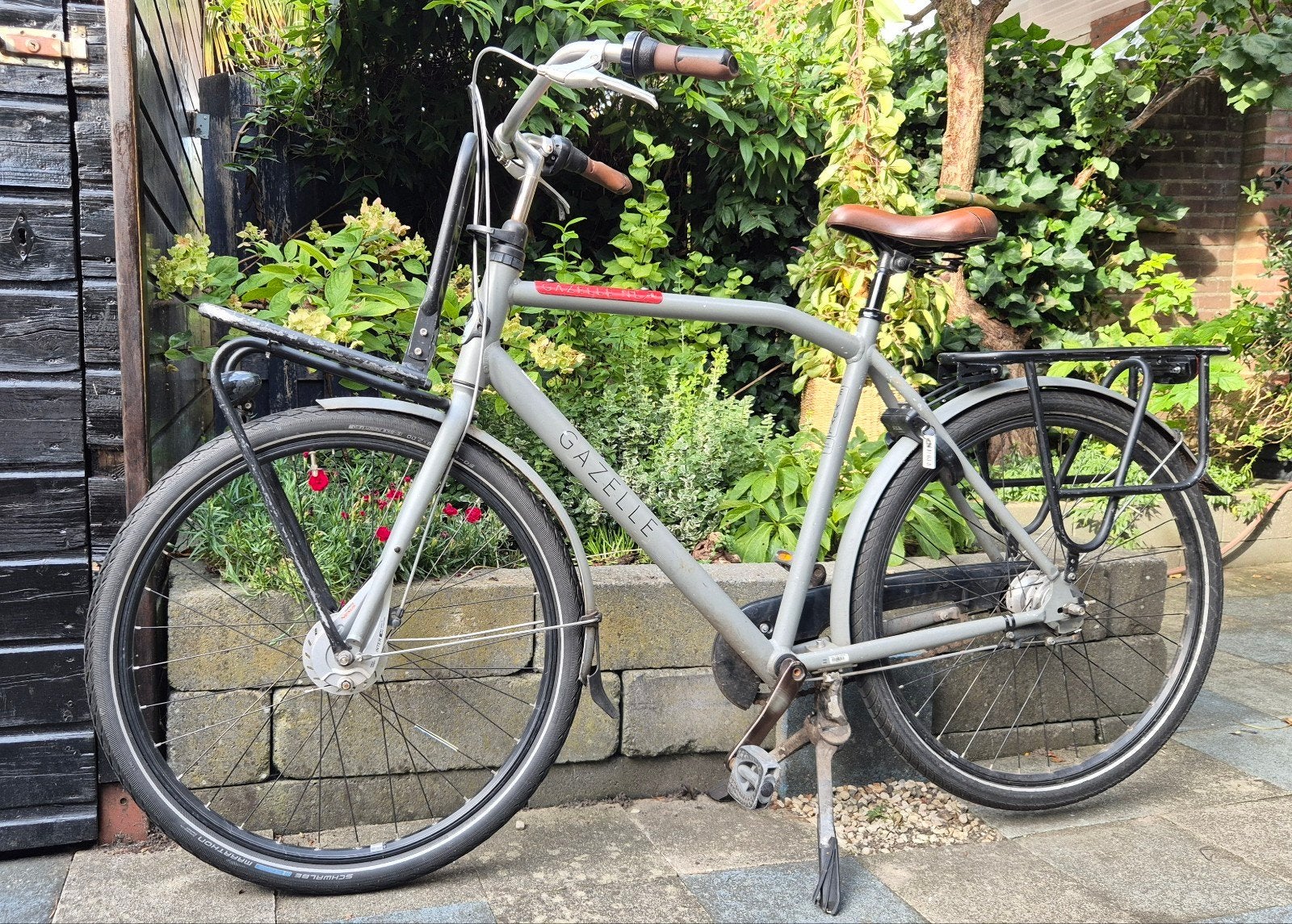 Gazelle stadsfiets - Grijs, met bagagedragers, Ophalen, Gebruikt, Versnellingen, Gazelle