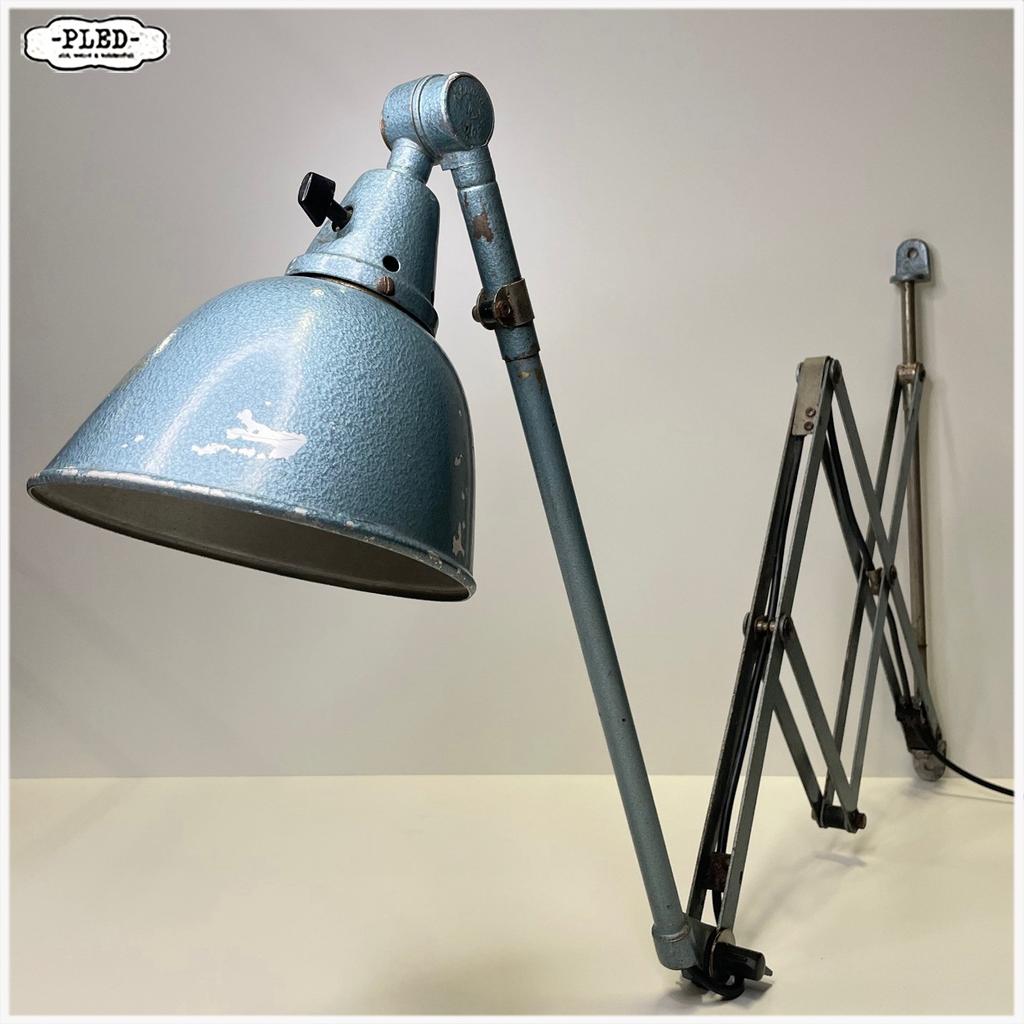 Midgard schaarlamp Model 1000-I, Curt Fischer Wandlamp Lamp, Ophalen, Gebruikt, Industrieel Bauhaus, Midgard Model 1000-I, Curt Fischer