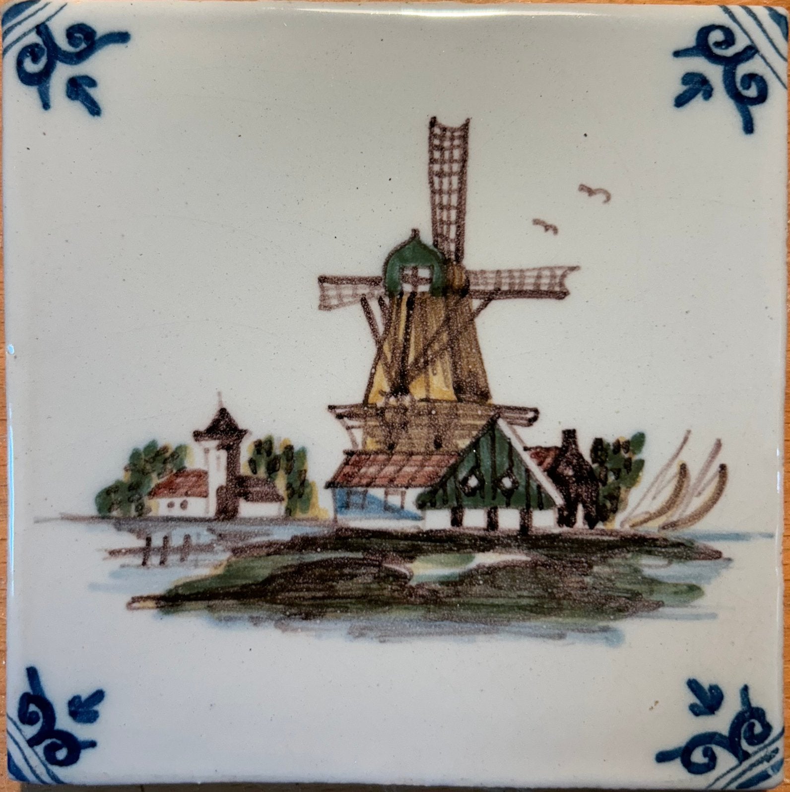 2 supergave molen tegeltjes van Tichelaar /Makkum, Ophalen of Verzenden
