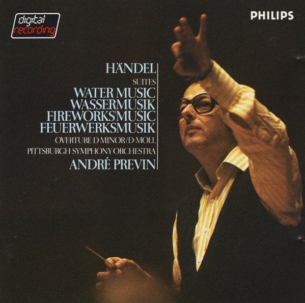 Händel Water Music  Pittsburgh SO Previn CD BLUE PHILIPS, Eerste persing, Verzenden, Overige typen, Zo goed als nieuw